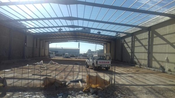 Steel structure at a development project